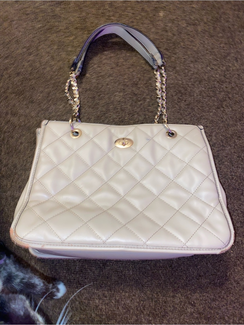 Used Guess tote bag pale pink